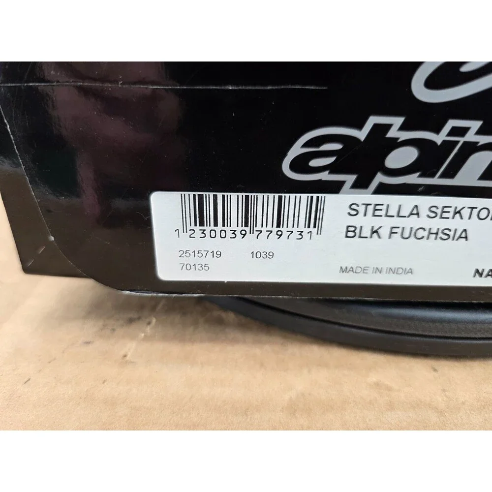 Alpinestars Stella Sektor Womens Gently Worn Shoes Blk/Fuschia Ladies Size 10